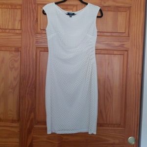 Sleeveless white dress